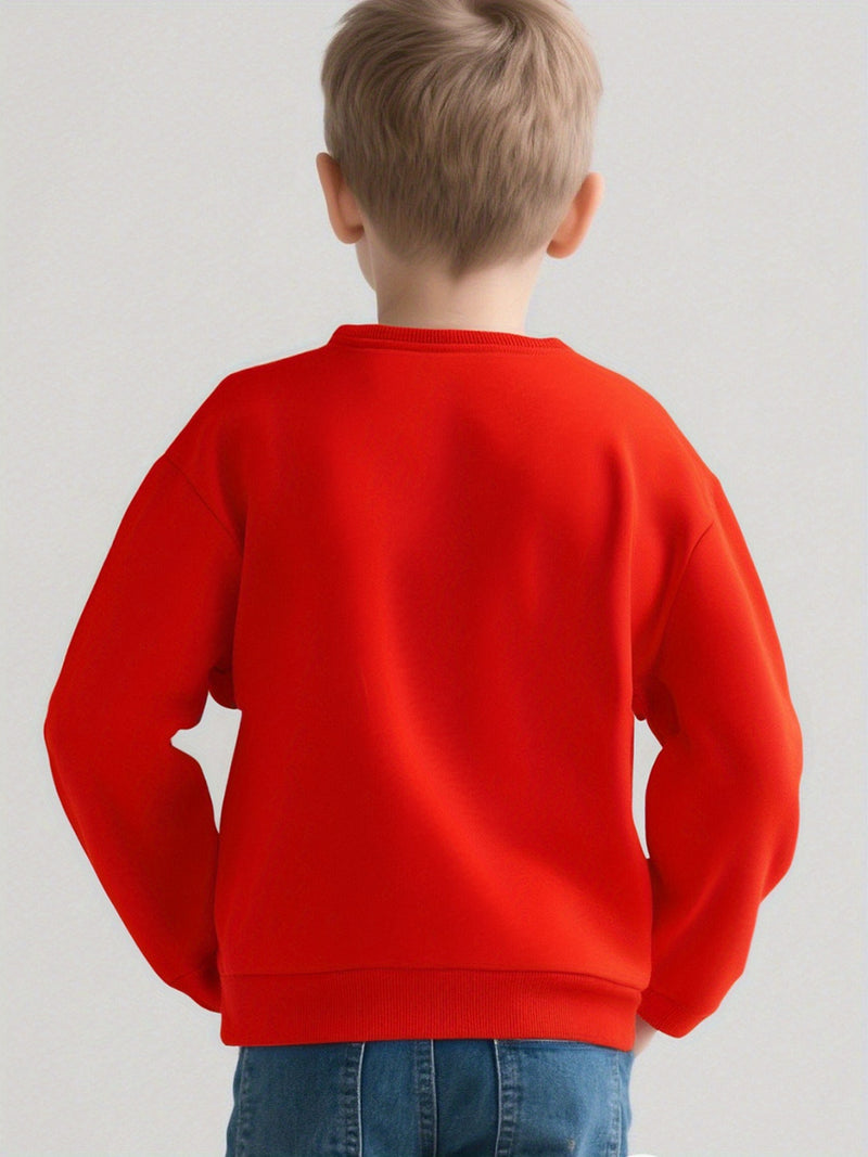 Boboiboy Galaxy Themed Boys' Warm Crewneck Sweatshirt.