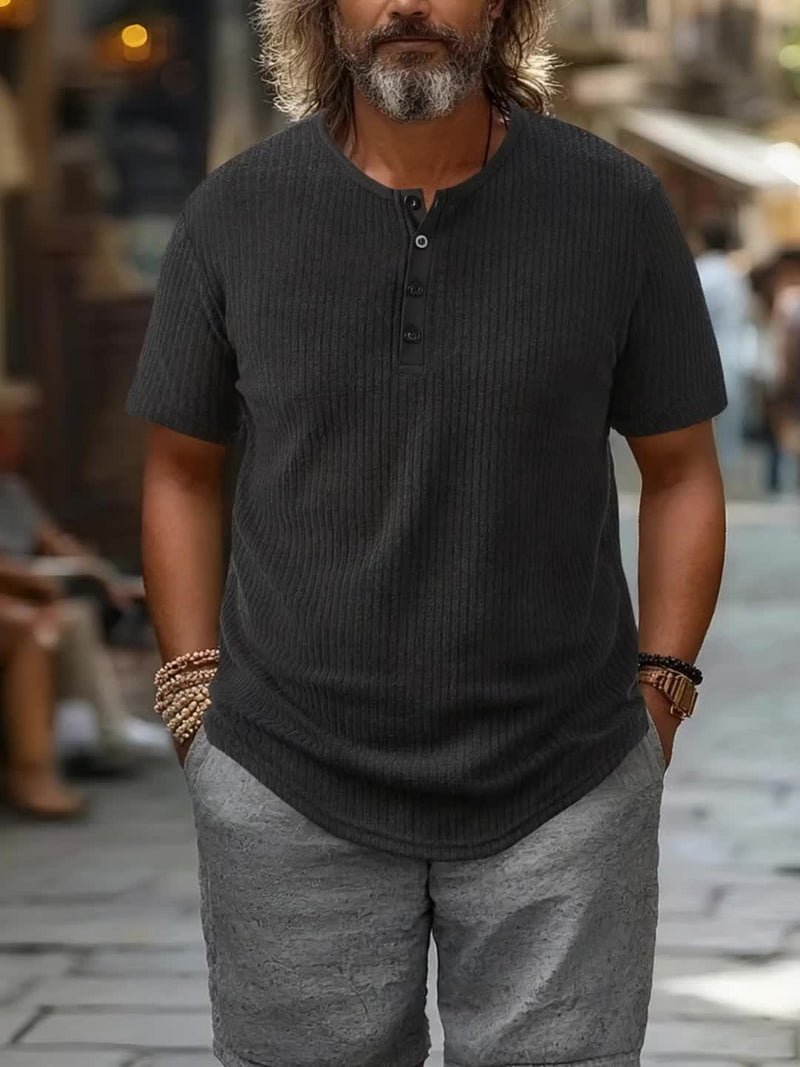 3pcs Men’s Short-Sleeved Fashion Trendy Top.