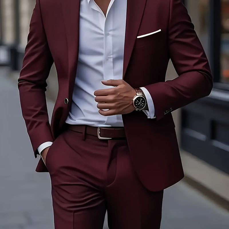 Men's Two-Piece Formal Suit by Elitefit.