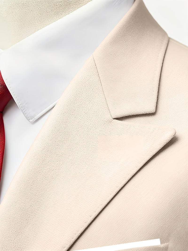 Men's 2pcs Wedding Suit Set - Slim Fit Business Suit Jacket.