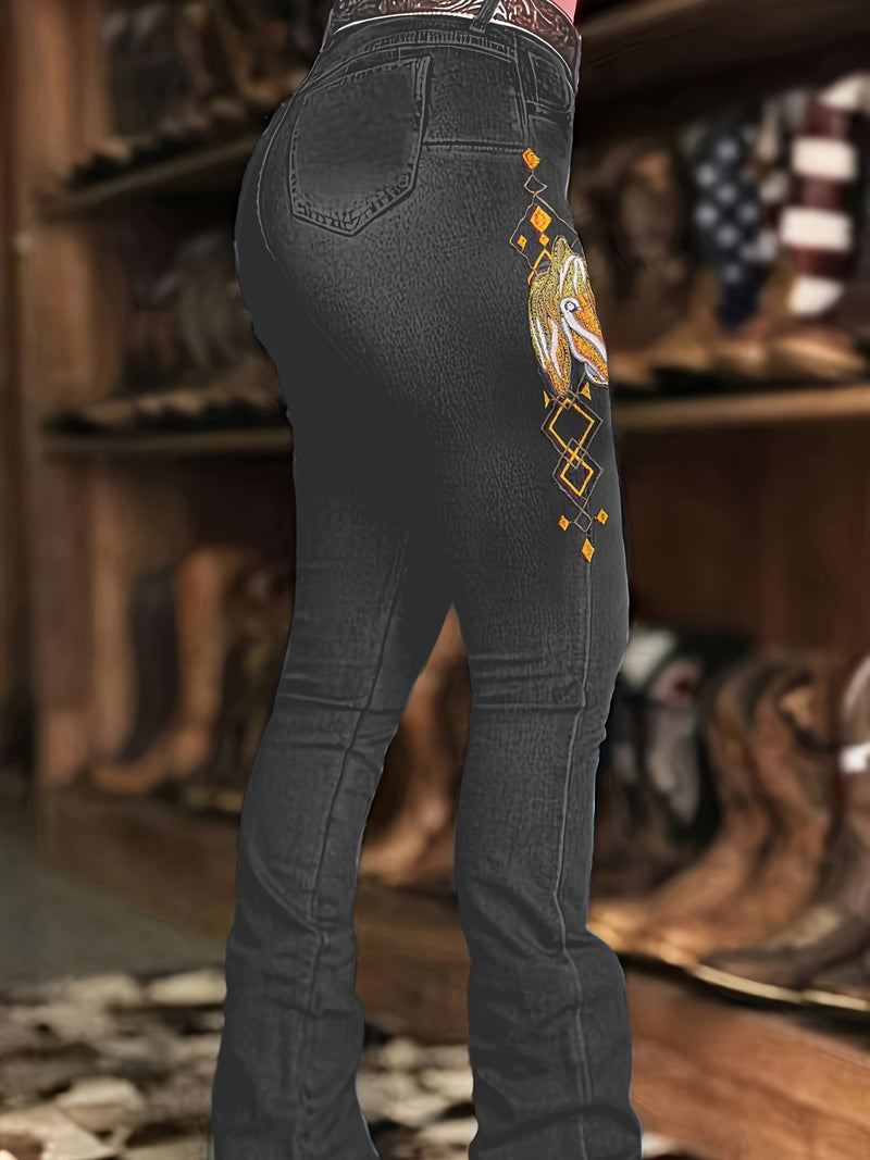 Women's Stretch Fashion Versatile Flare Jeans.