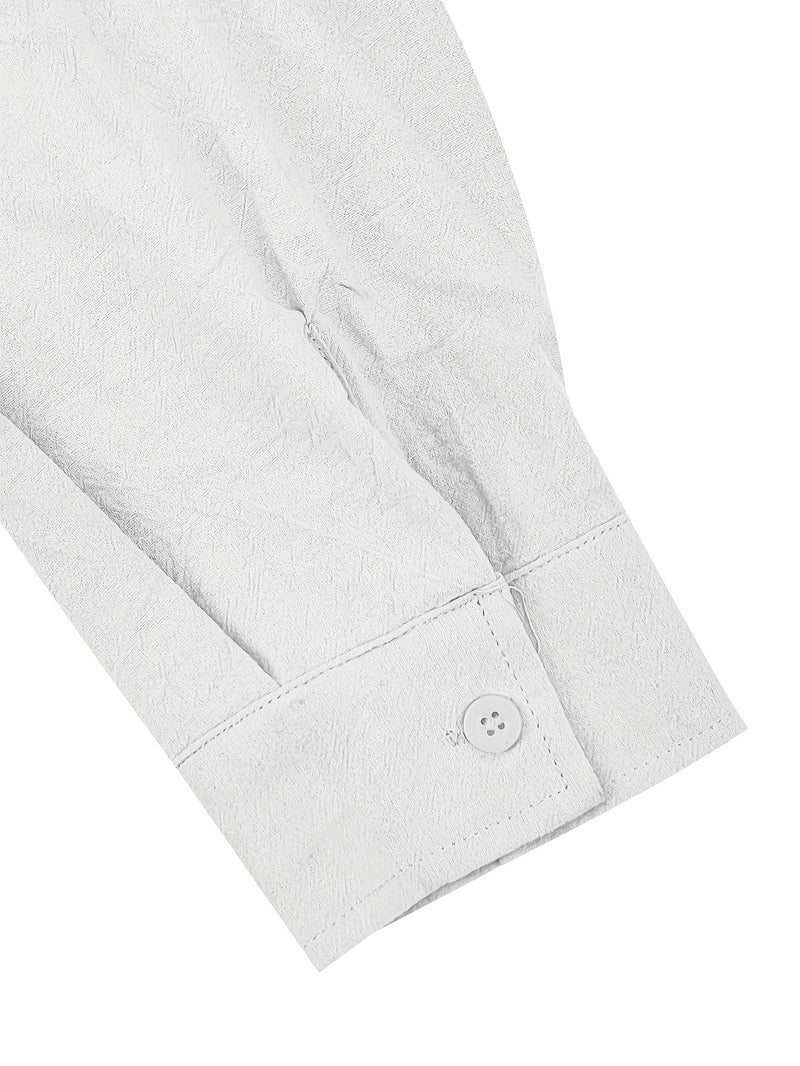 Men's Breathable Fabric Short-Sleeve V-Neck Oversized Casual T-Shirt.