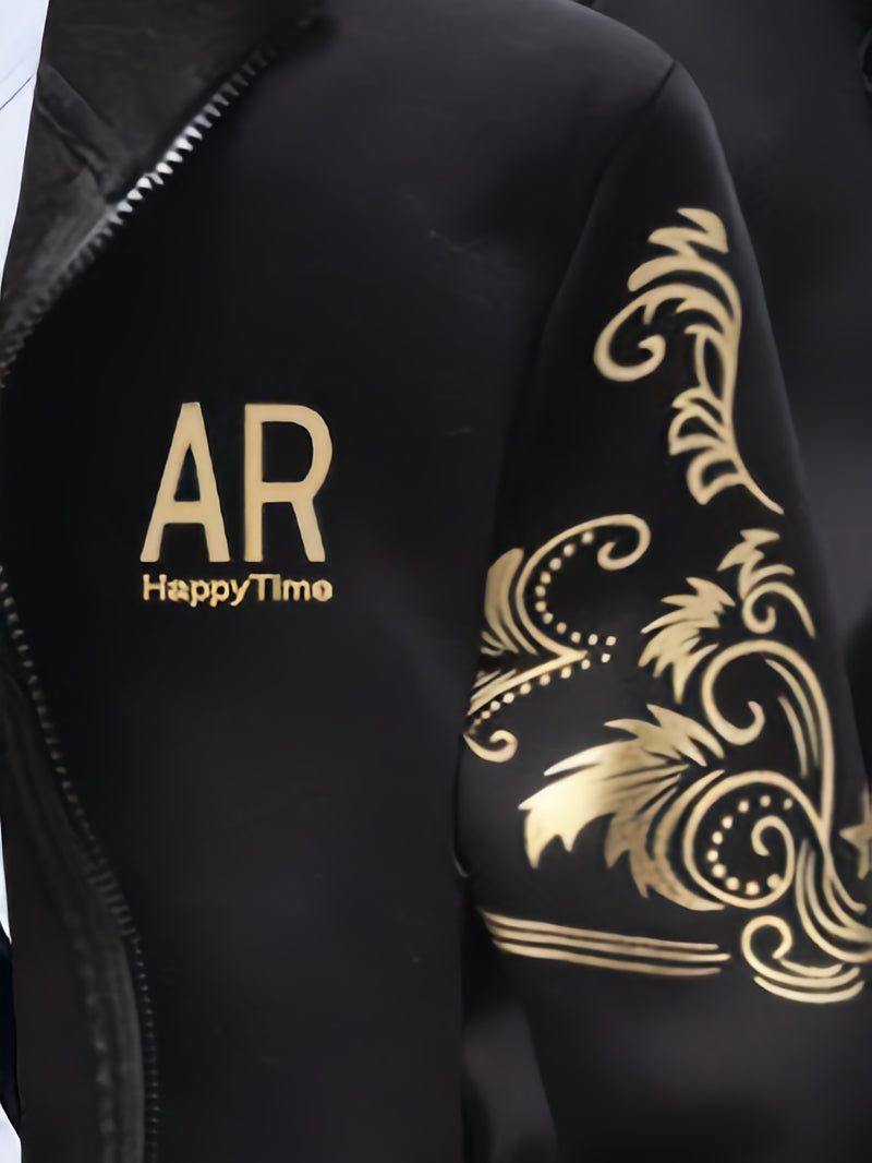 2pcs Men's Sportswear Set, Casual Athletic Outfit with Embroidered Design.