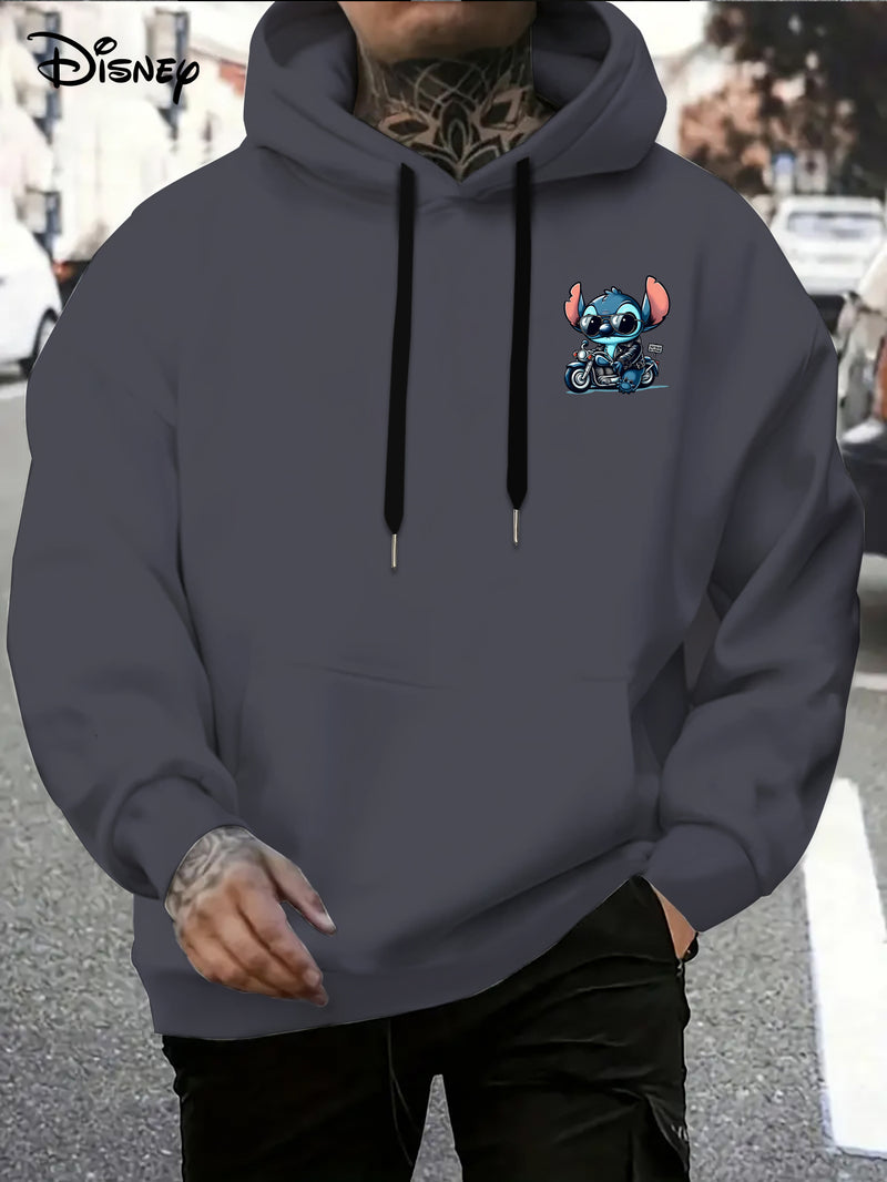 Disney Hoodie - Men's Stitch Driving Cartoon