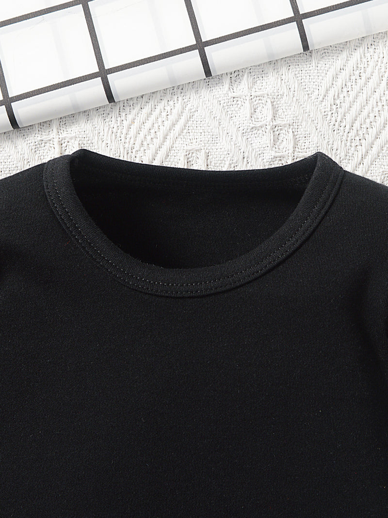 Pure Long-Sleeve Print Bodysuit, Casual Long-Sleeve Jumpsuit for Autumn.