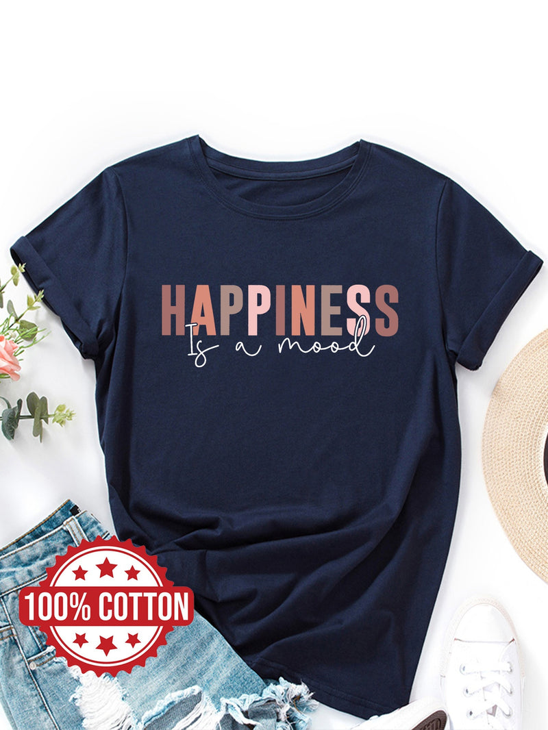 Women's Crew Neck T-Shirt Short-Sleeved.