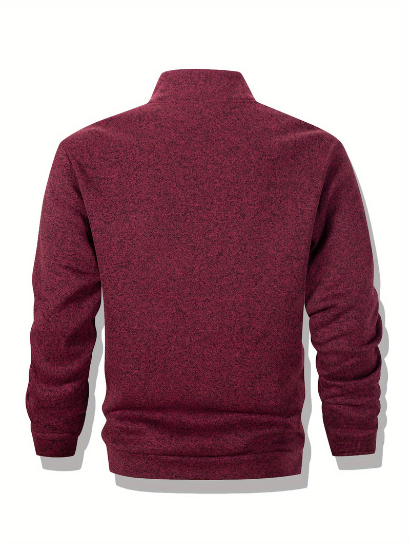 2pcs Set - Men'S Casual Stand-Collar Jacket And Sports Pants Outfit.