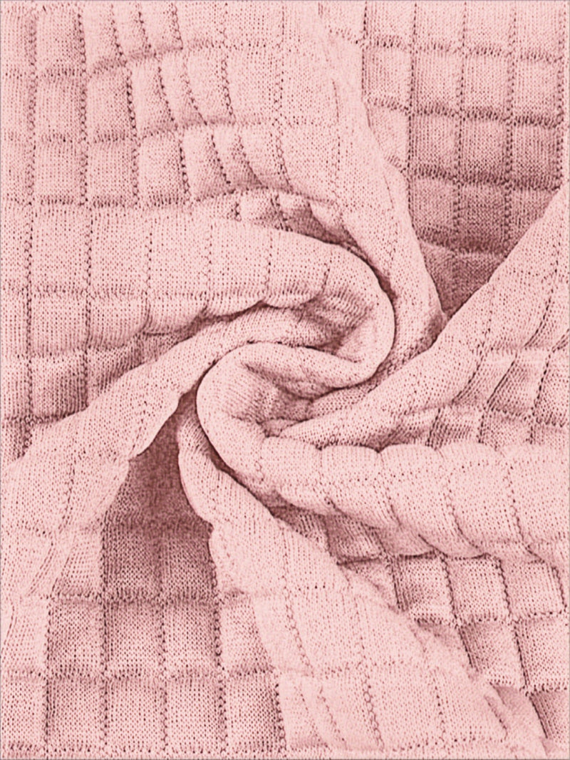 Women's Casual Waffle Zip-Up Hoodie.