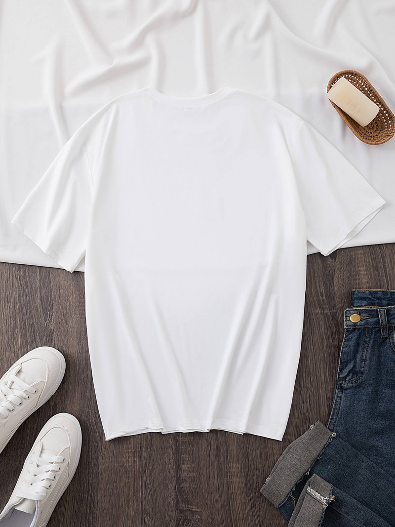 Women's T-shirt with a Printed Silhouette of a Woman.