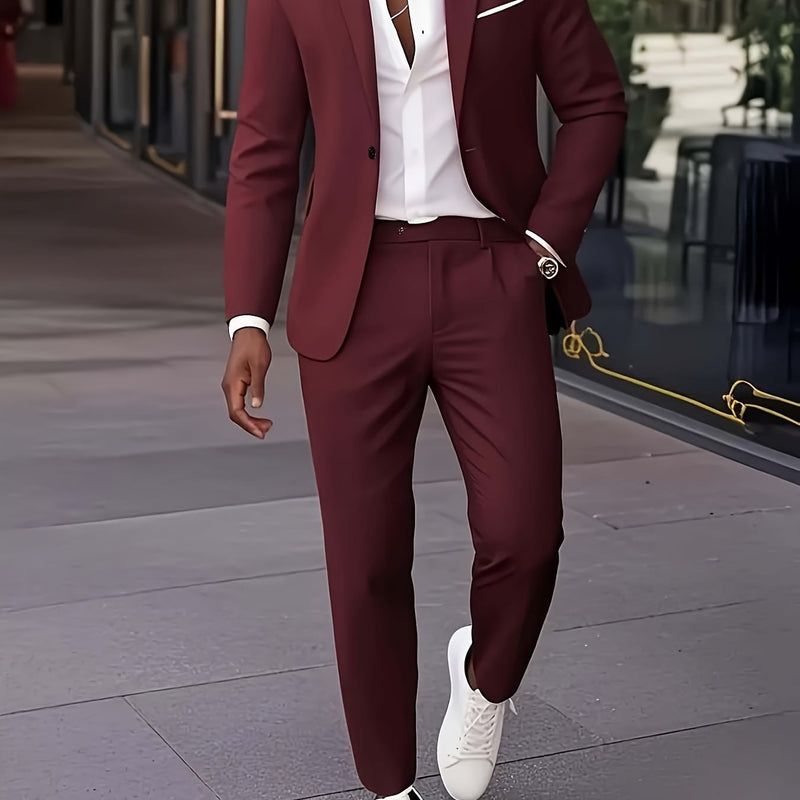 Men’s 2pcs Classic Suit Set.