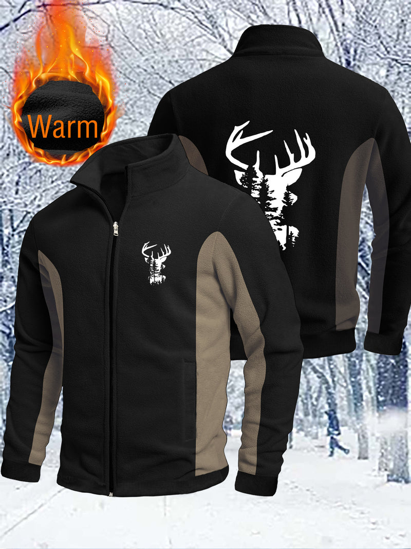 Men's Jacket Golf Stand Collar - Lined Thickened Top Men's Outerwear.
