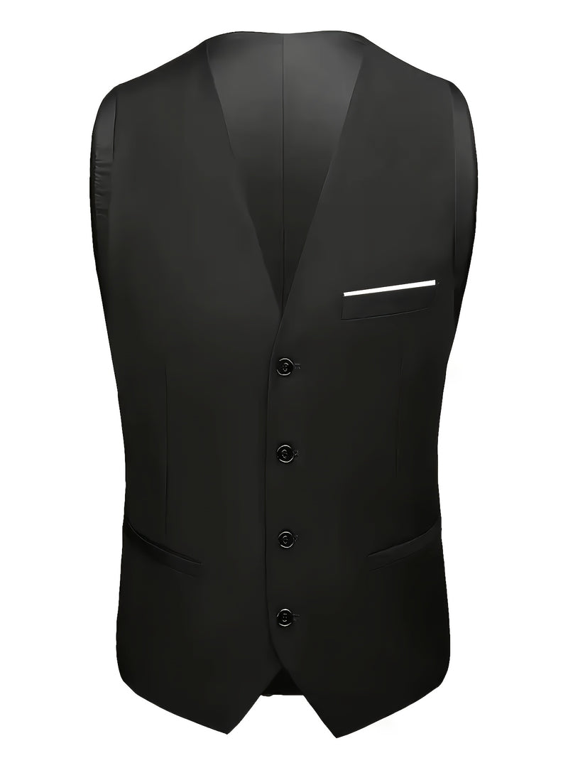 Men's 2pcs Suit, Consisting of a Vest And Dress Pants.
